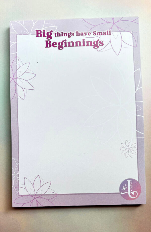 Big things have small beginnings Sakura inspired A5 Notepad - Image 3