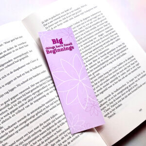 Big things have small beginnings Sakura inspired velvet Bookmark