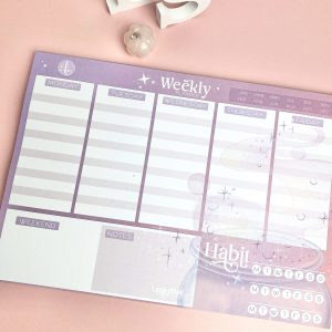 Enchanted Wands & Wishes -Magical illustrated A4 Weekly desk planner