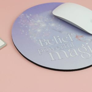 Enchanted Wands & Wishes - "Belief is a Powerful Magic" Glass Wand illustrated mousemat
