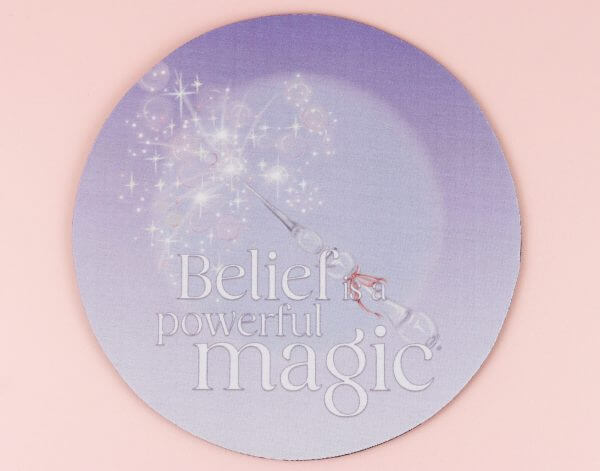 Enchanted Wands & Wishes - "Belief is a Powerful Magic" Glass Wand illustrated mousemat - Image 2