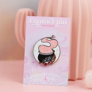 Enchanted Wands & Wishes -Magical glitter, Glass Cauldron enamel pin