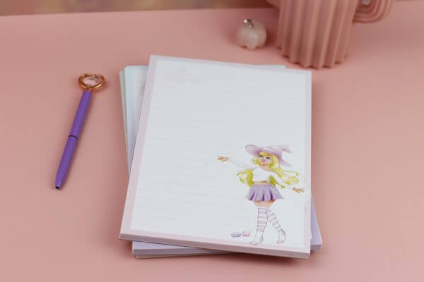 Magical witch 'Crystal' A5 Lined Notepad - Image 2