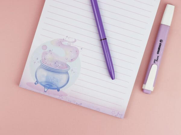 Enchanted Wands & Wishes Magical- Cauldron A5 Lined Notepad - Image 4