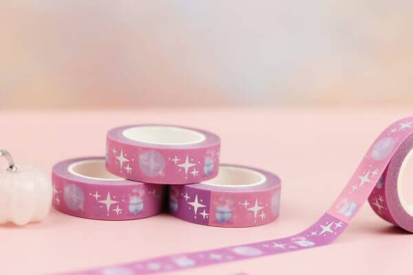 Enchanted Wands & Wishes - Glitter & Silver Foiled Washi tape