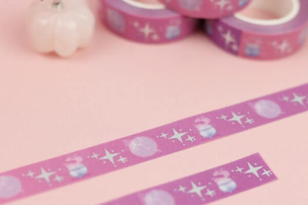 Enchanted Wands & Wishes - Glitter & Silver Foiled Washi tape - Image 3