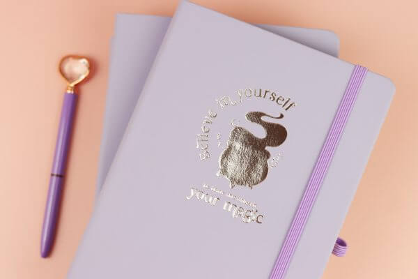 Enchanted Wands & Wishes- Silver Foiled A5 Mole Notebook