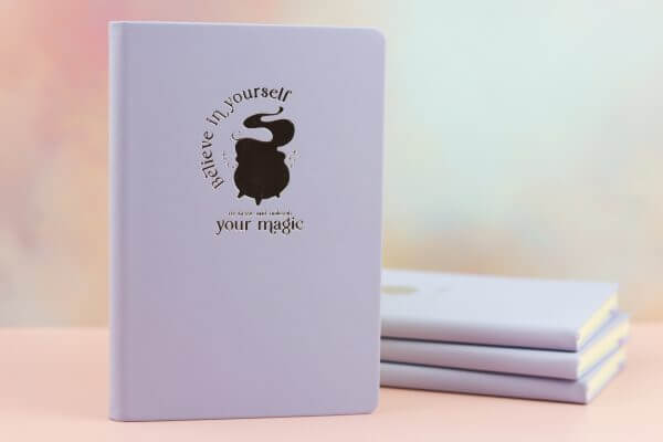 Enchanted Wands & Wishes- Silver Foiled A5 Mole Notebook - Image 3
