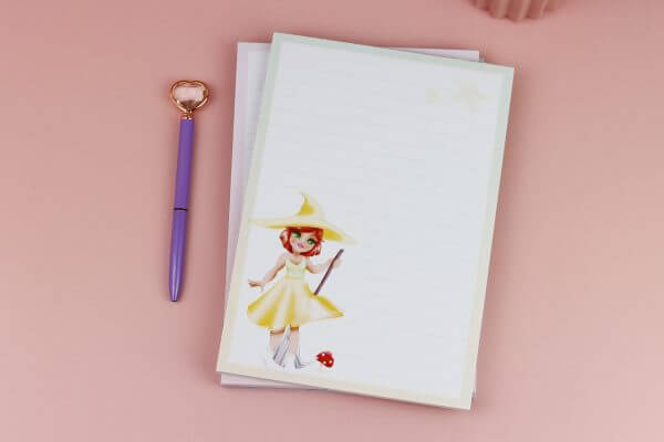 Magical witch 'Luna' A5 Lined Notepad