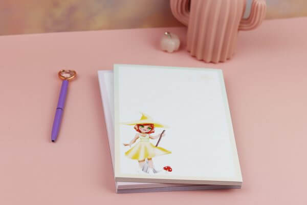 Magical witch 'Luna' A5 Lined Notepad - Image 2
