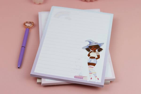 Magical witch 'Raven' A5 Lined Notepad