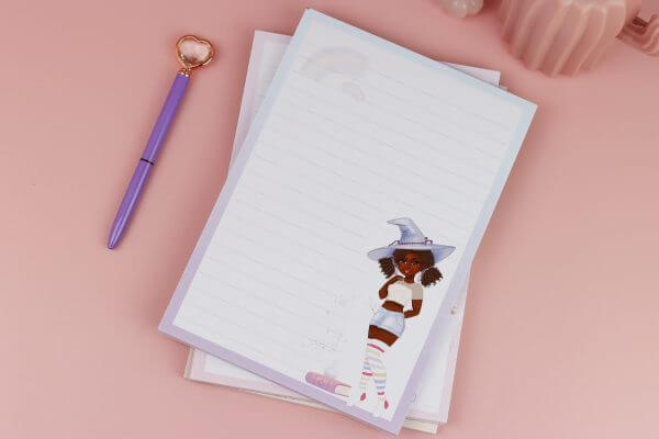 Magical witch 'Raven' A5 Lined Notepad - Image 2
