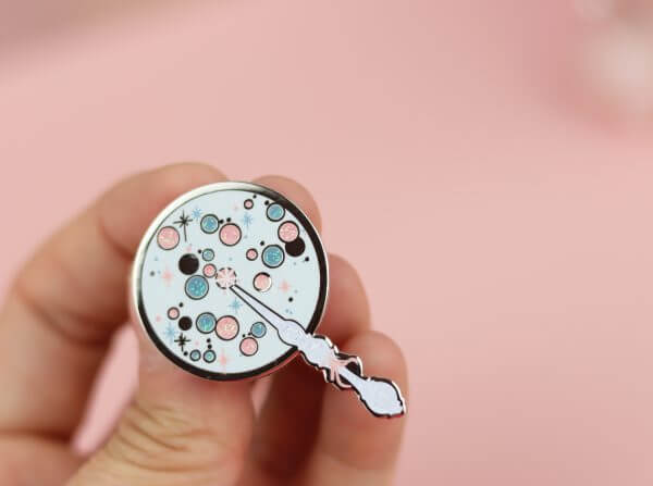 Enchanted Wands & Wishes Magical glitter, Glass Wand enamel pin - Image 3
