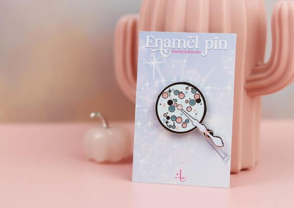 Enchanted Wands & Wishes Magical glitter, Glass Wand enamel pin